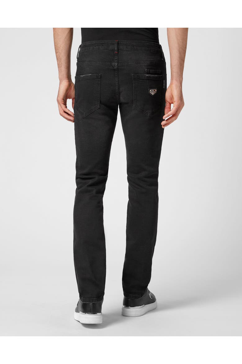 Denim Trousers Straight Cut Supreme Iconic Plein Basic Men, Alternate, color, DarkSide
