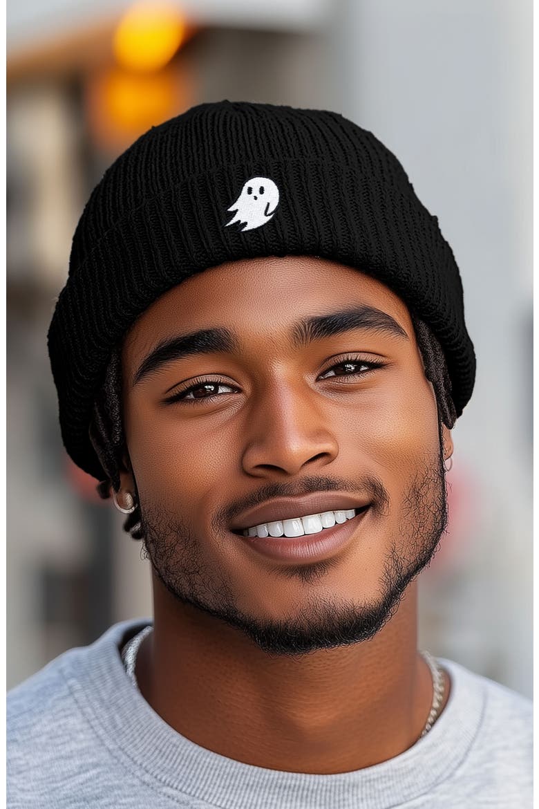 Ghost Fishermans Beanie Knit Watch Cap, Alternate, color, Black