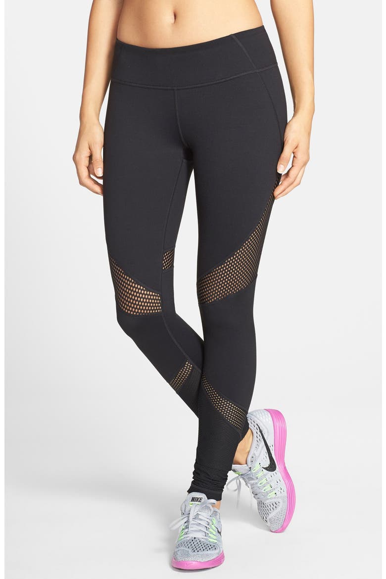'Live In - Out of Bounds' Slim Fit Leggings, Main, color, BLACK