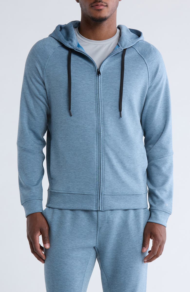 Kenneth Cole Active Scuba Knit Zip Hoodie, Main, color,