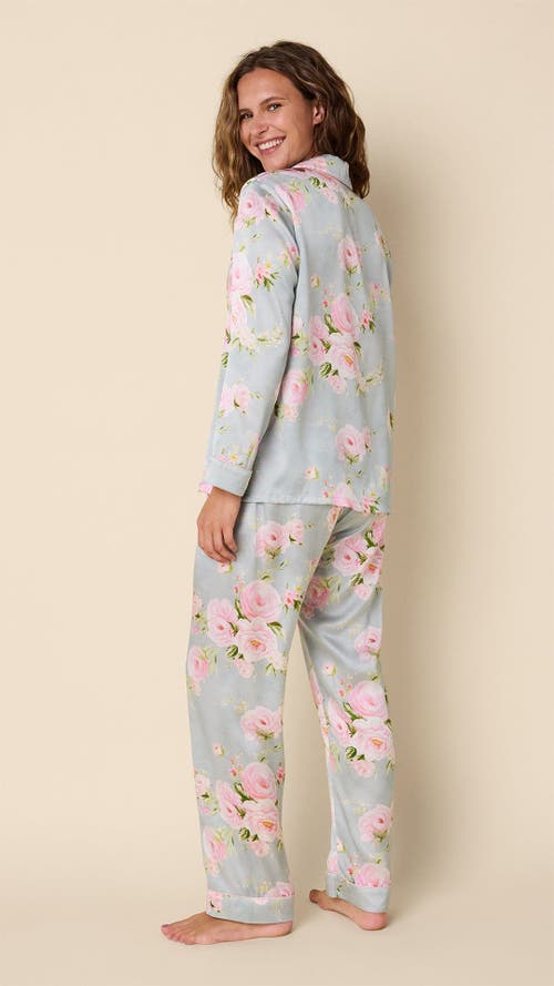 The Cat's Pajamas Silk Pajama Set In Multi