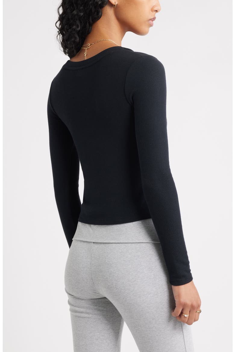 Rib Cardigan, Alternate, color, BLACK