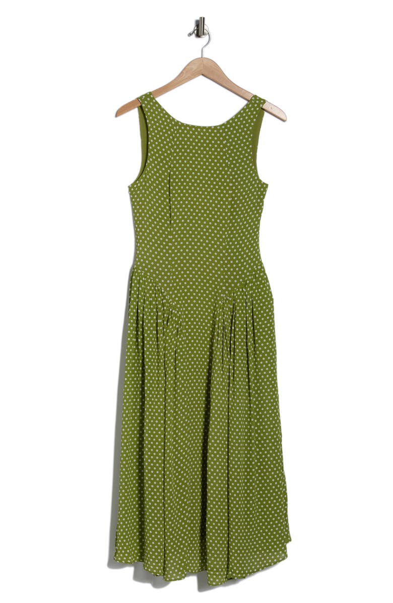 EDIT by JASON WU Polka Dot Sleeveless Maxi Dress, Alternate, color, Moss Polka-Dot