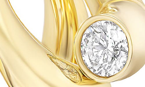 Tabayer Oera Edition 3 Diamond Cluster Hoop Earrings In Yellow Gold