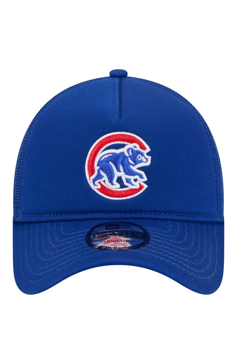 New Era Men's New Era Royal Chicago Cubs 9FORTY A-Frame Trucker Adjustable Hat, Alternate, color, 
