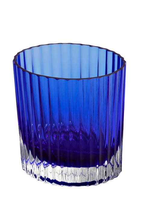 Wine Glasses NASTRI Set of 6  Blue 10 oz, H 3.3"