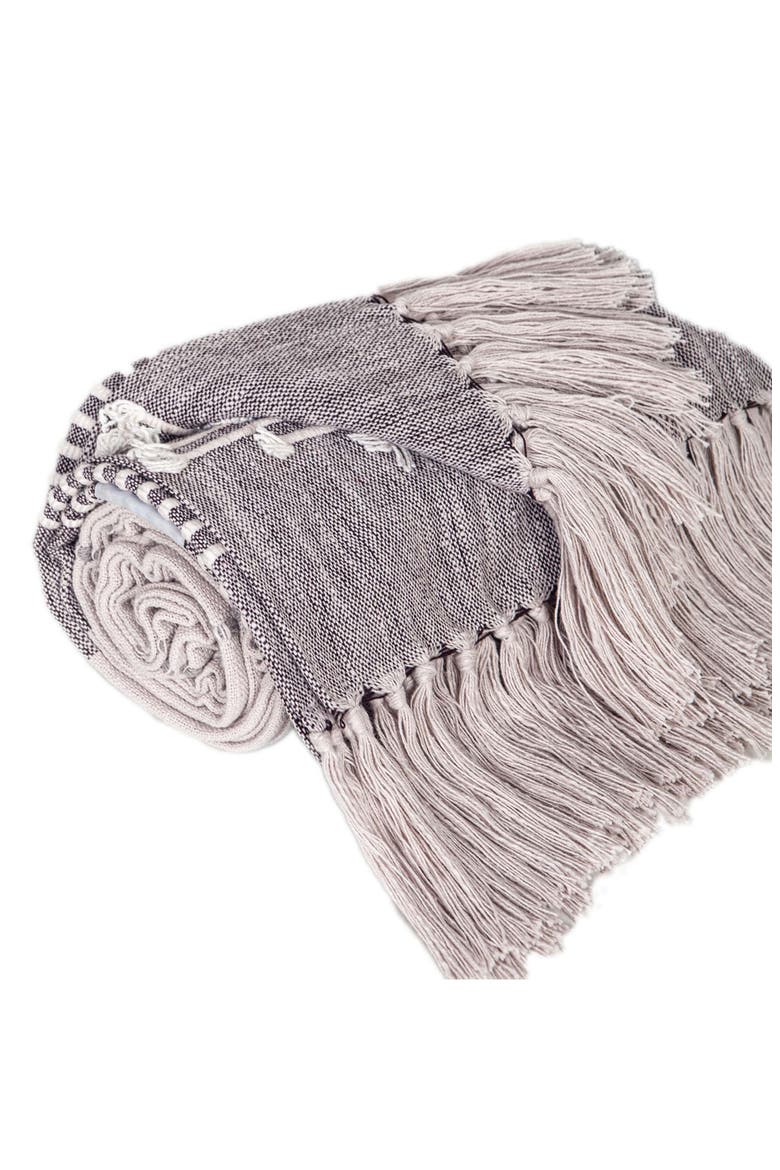 Adonia Tasseled Throw Blanket, Alternate, color, GREY