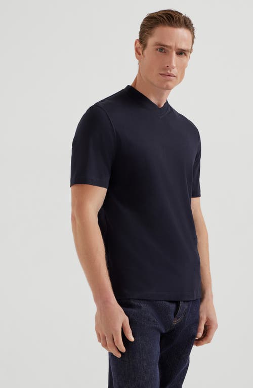 Brunello Cucinelli Men Brunello Cucinlli V-neck T-shirt In Blue
