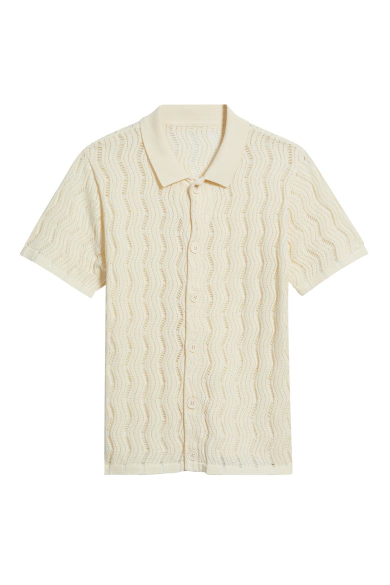 Oceanside Knit Button-Up Shirt, Alternate, color, BEIGE