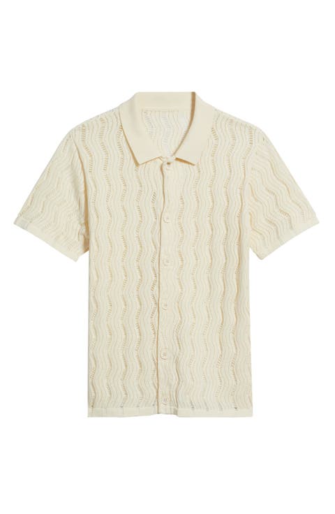 Oceanside Knit Button-Up Shirt