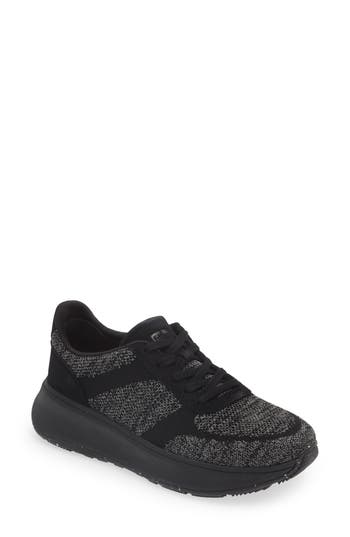 Fitflop F-mode Platform Sneaker In Black