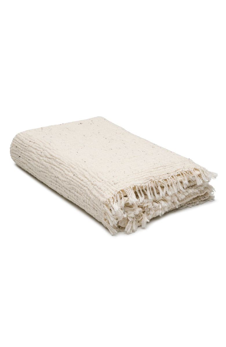 Olive & Linen Soho Supersoft 4-Layer Cotton Gauze Towel Bundle, Alternate, color, Ecru Black Dots