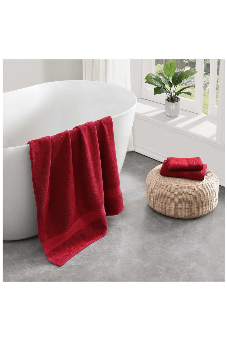 Modern American Terry 6-Piece Towel Set, Alternate, color, MEDIUM / DARK RED