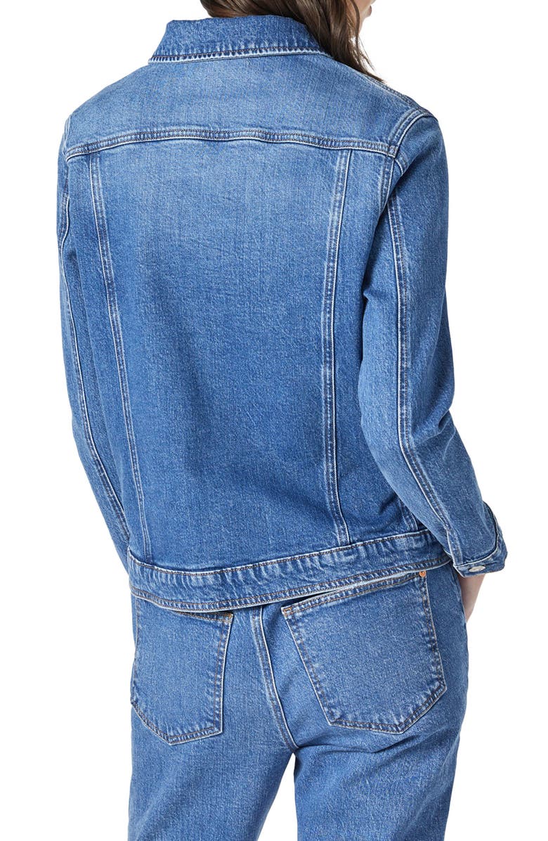 Mavi Jeans Katy Denim Trucker Jacket, Alternate, color, Dark Recycled Blue