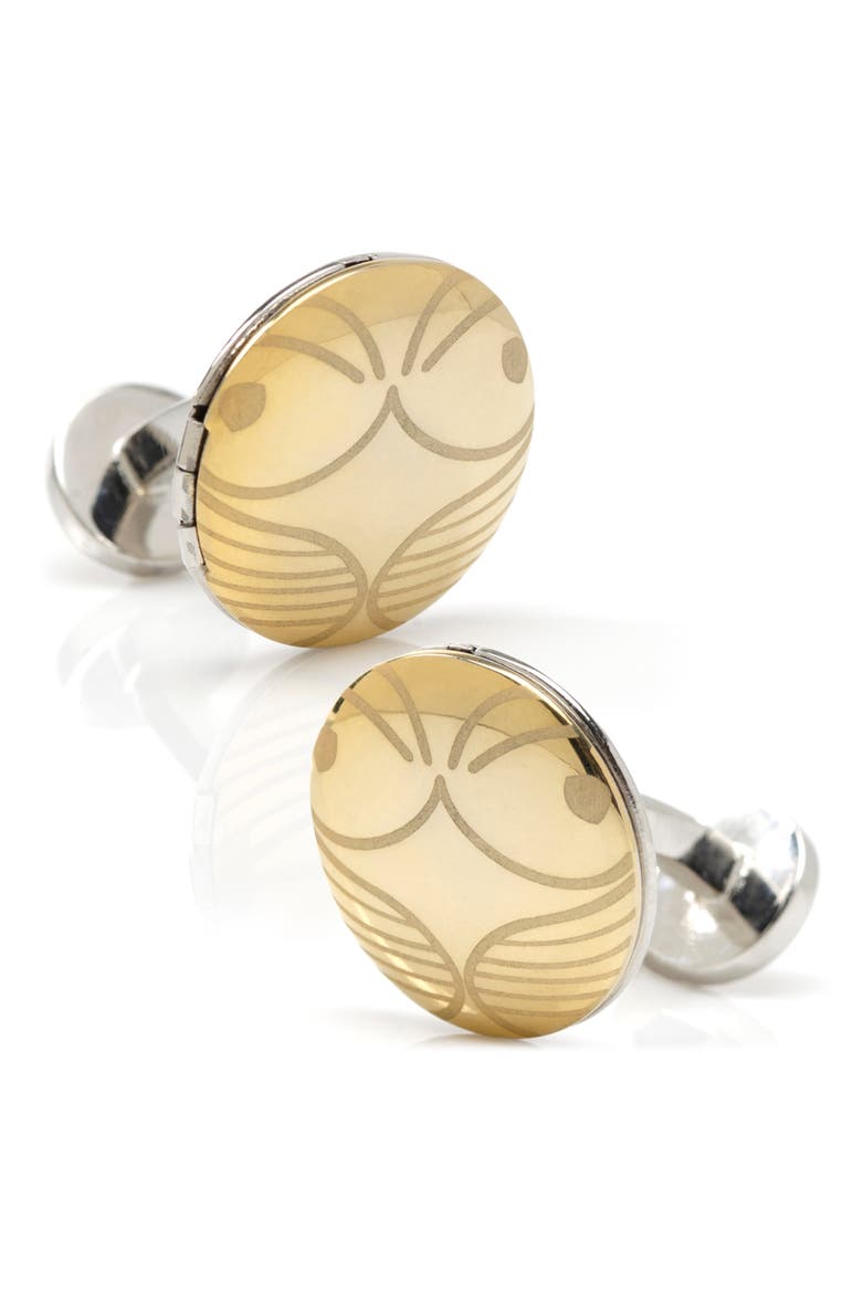Golden Snitch Cuff Links, Main, color, GOLD