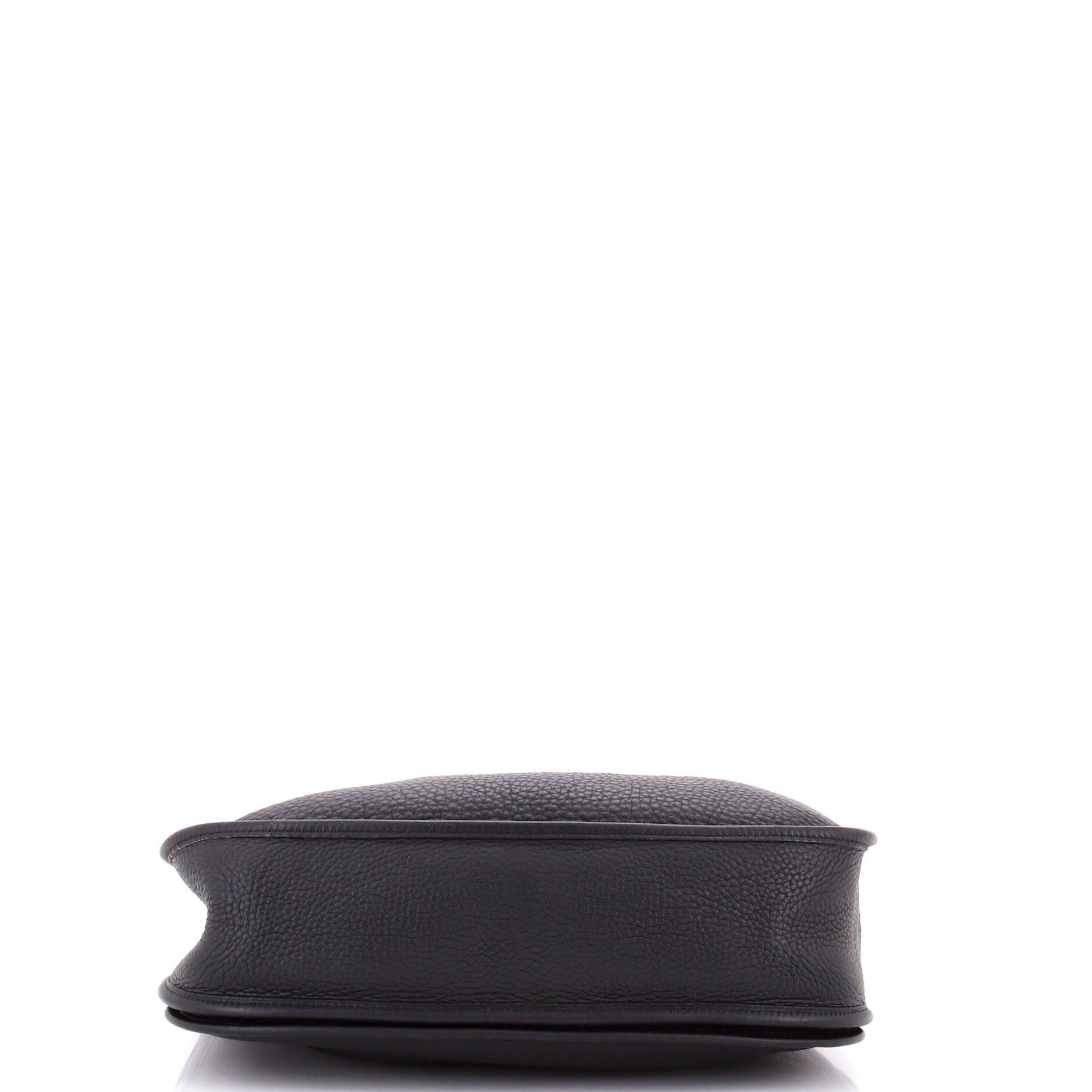 Pre-Owned Hermes Evelyne Bag Gen II Clemence GM, Alternate, color, Noir