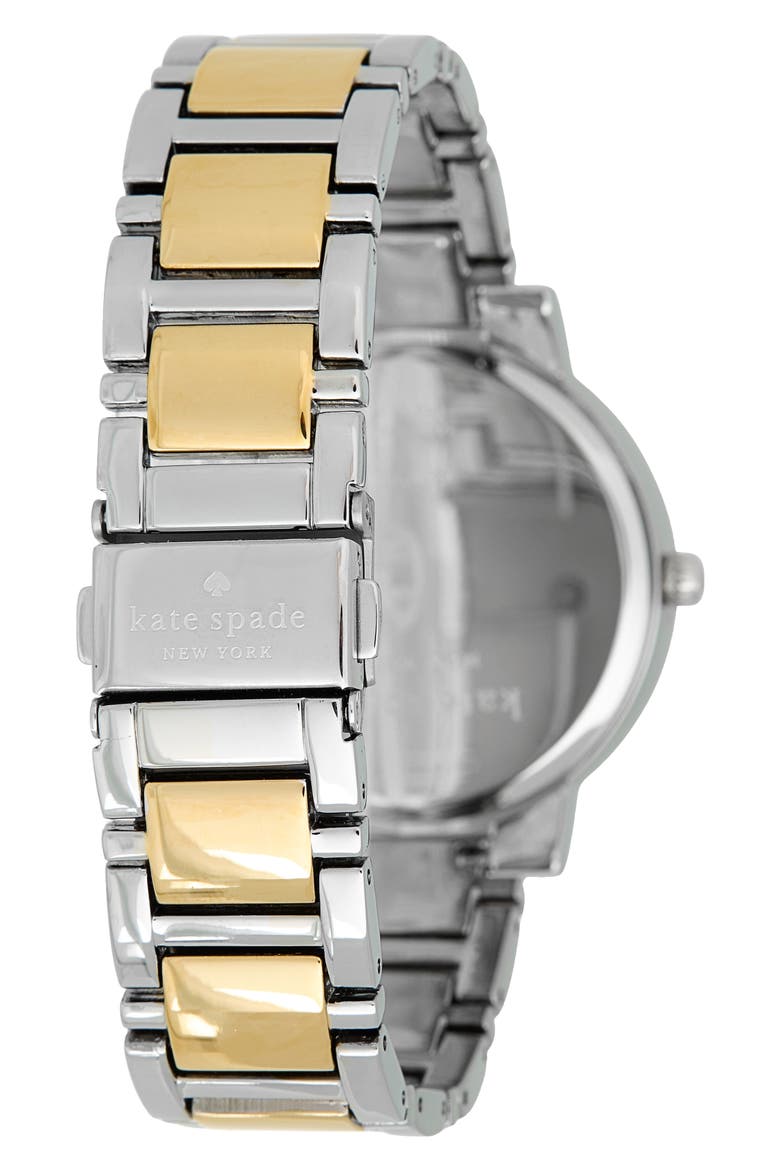 gramercy two-tone bracelet watch, 38mm, Alternate, color, SILVER