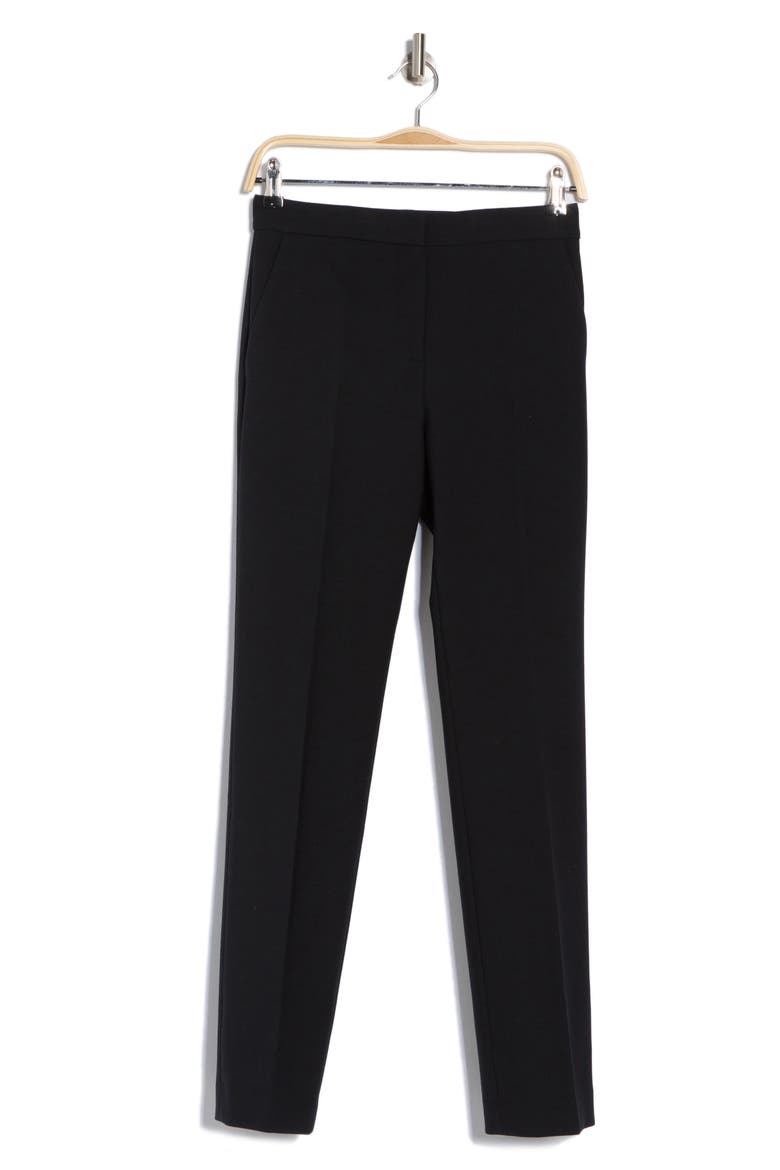 Slim Fit Tailored Wool Blend Pants, Main, color, BLACK