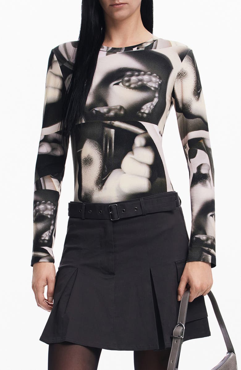 Desigual Surrealismo Long Sleeve T-Shirt, Main, color, 