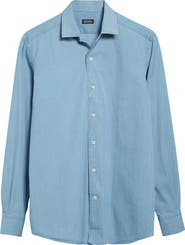 ZEGNA Denim Button-Up Shirt