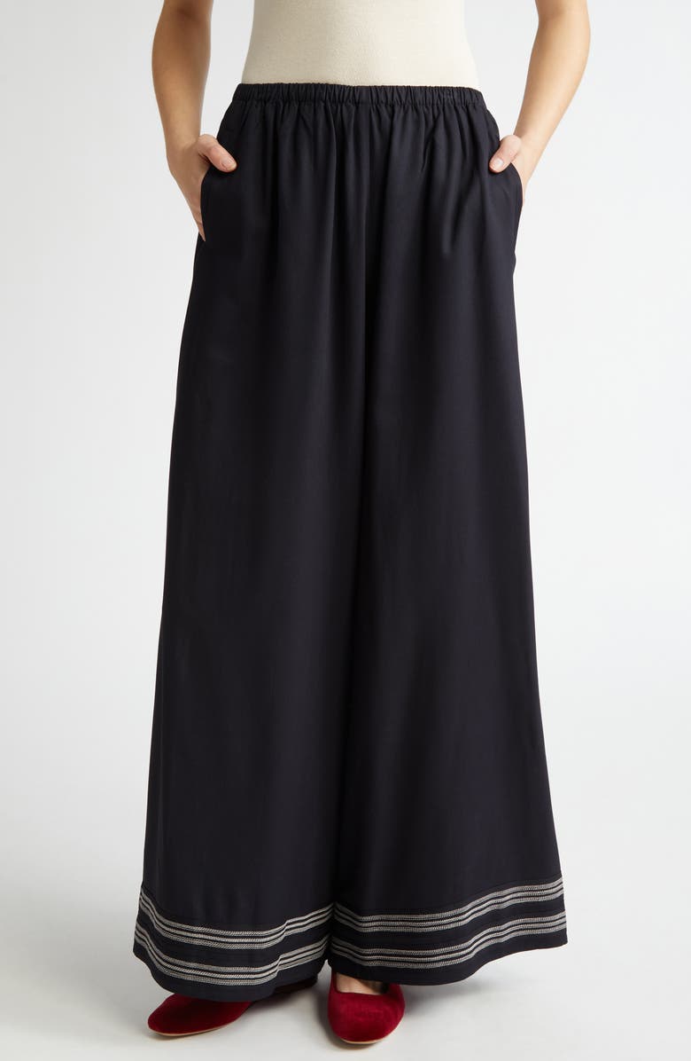 Bode Mathilde Wide Leg Trousers, Main, color, 