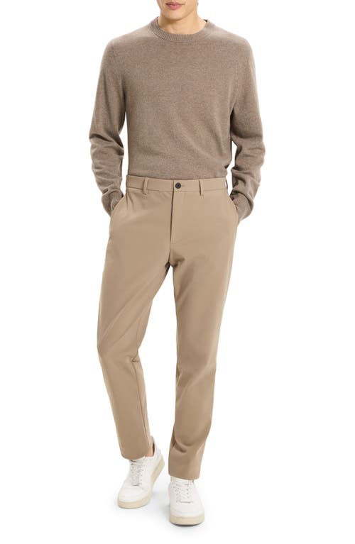 Theory Zaine Slim Straight Stretch Pants In Precision Ponte In Brown