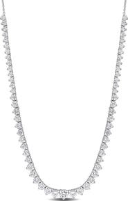 DELMAR Moissanite Tennis Necklace