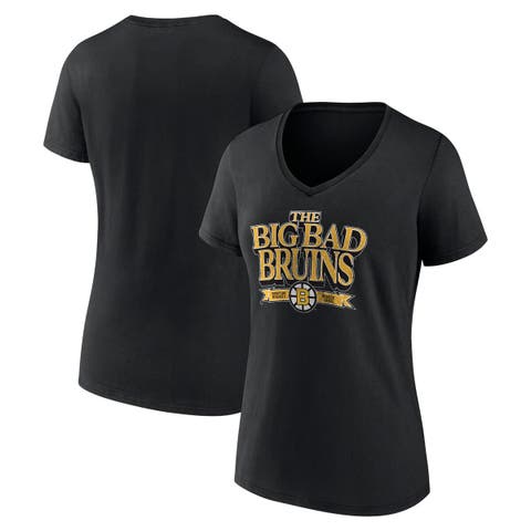 Women's Fanatics Branded  Black Boston Bruins Centennial Banner T-Shirt