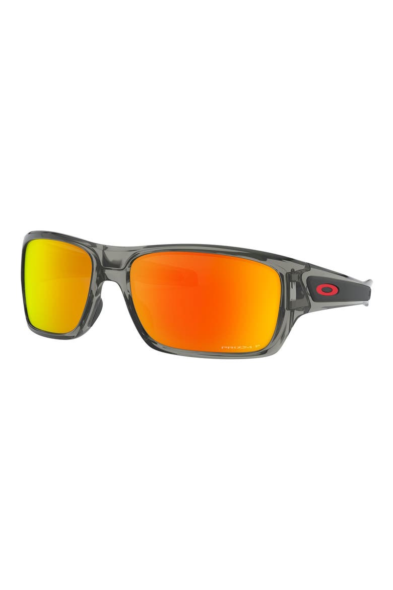 Turbine 65mm Polarized Oversize Rectangular Sunglasses, Alternate, color, GREY