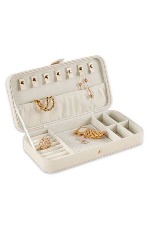 Bey-berk Travel Jewlery Storage Case In Ivory
