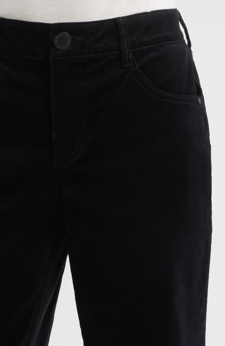 Wit & Wisdom Sam High Waist Wide Leg Corduroy Pants, Alternate, color, Black