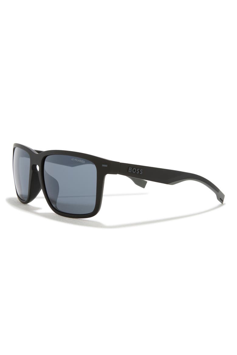 59mm Square Sunglasses, Alternate, color, MATTE BLACK GREY
