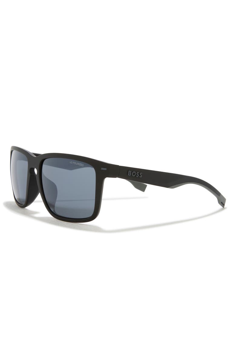 BOSS 59mm Square Sunglasses, Alternate, color, Matte Black Grey