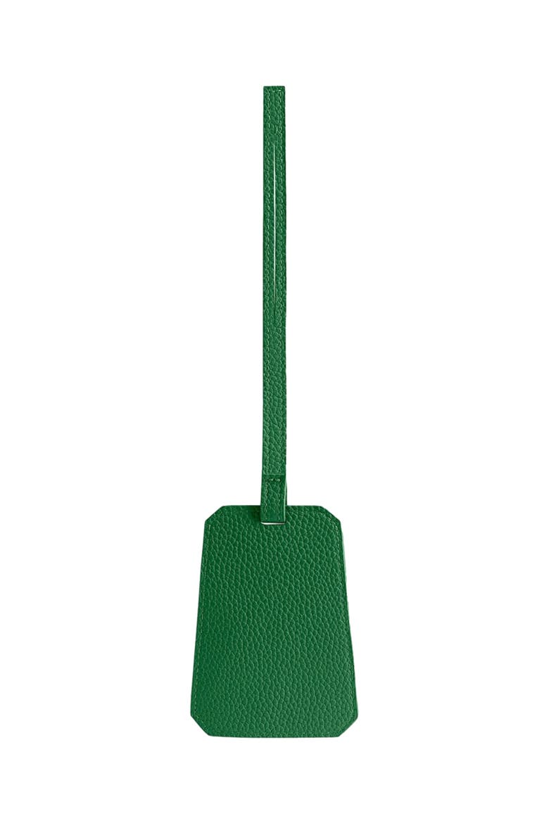 Leather Luggage Tag, Alternate, color, Emerald Green