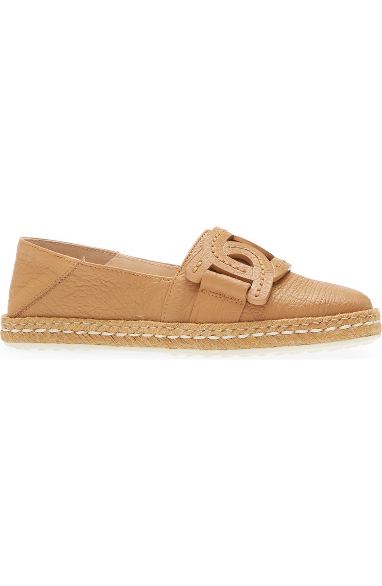 Tod's Kate Chain Detail Convertible Espadrille Flat, Alternate, color, Cammello Chiaro