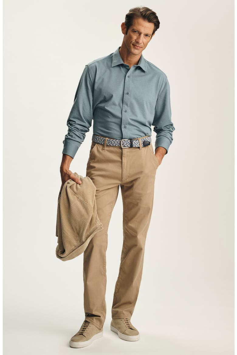 Poplin Button-Up Shirt, Alternate, color, BLUE MIRAGE