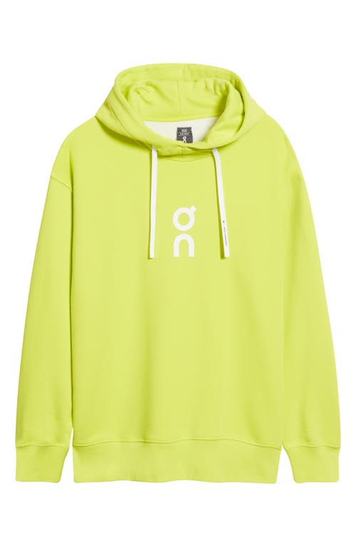 On Club Oversize Organic Cott Blend Hoodie In Lime
