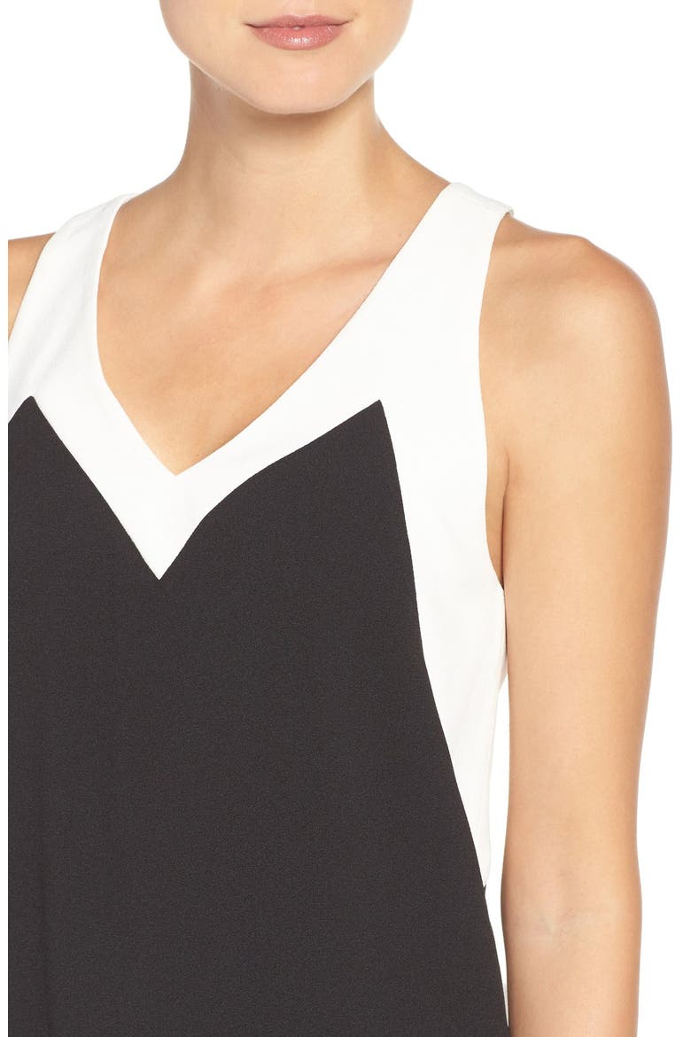 Katy Colorblock Shift Dress (Nordstrom Exclusive), Alternate, color, BLACK/ WHITE