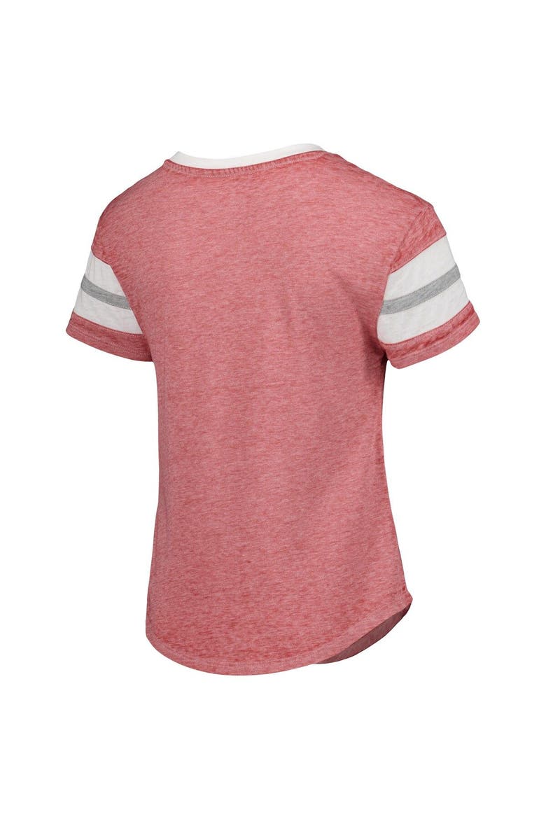 Youth Crimson Alabama Crimson Tide Catch The Wave V-Neck T-Shirt, Alternate, color, Crimson