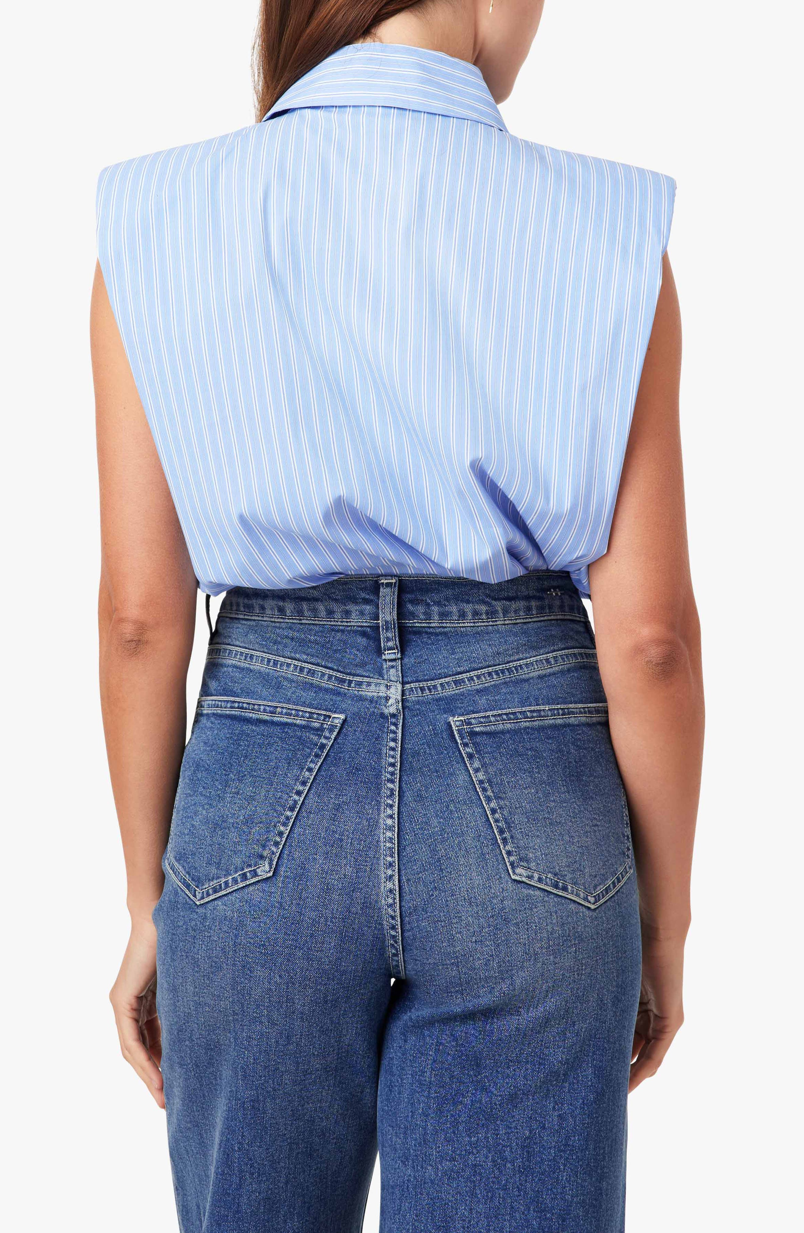 Shoulder Pad Sleeveless Shirt - image 4