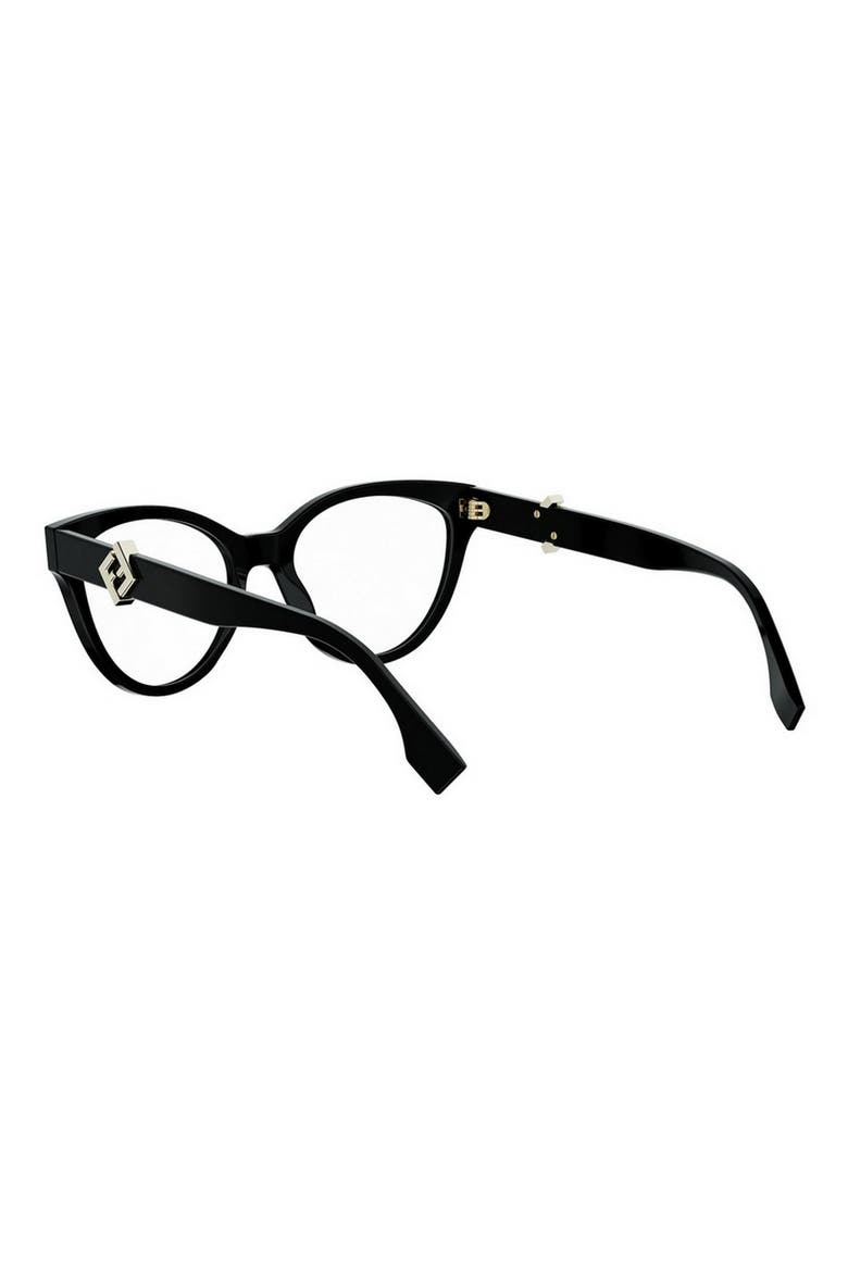 FF Diamonds 54mm Cat Eye Optical Glasses, Alternate, color, SHINY BLACK