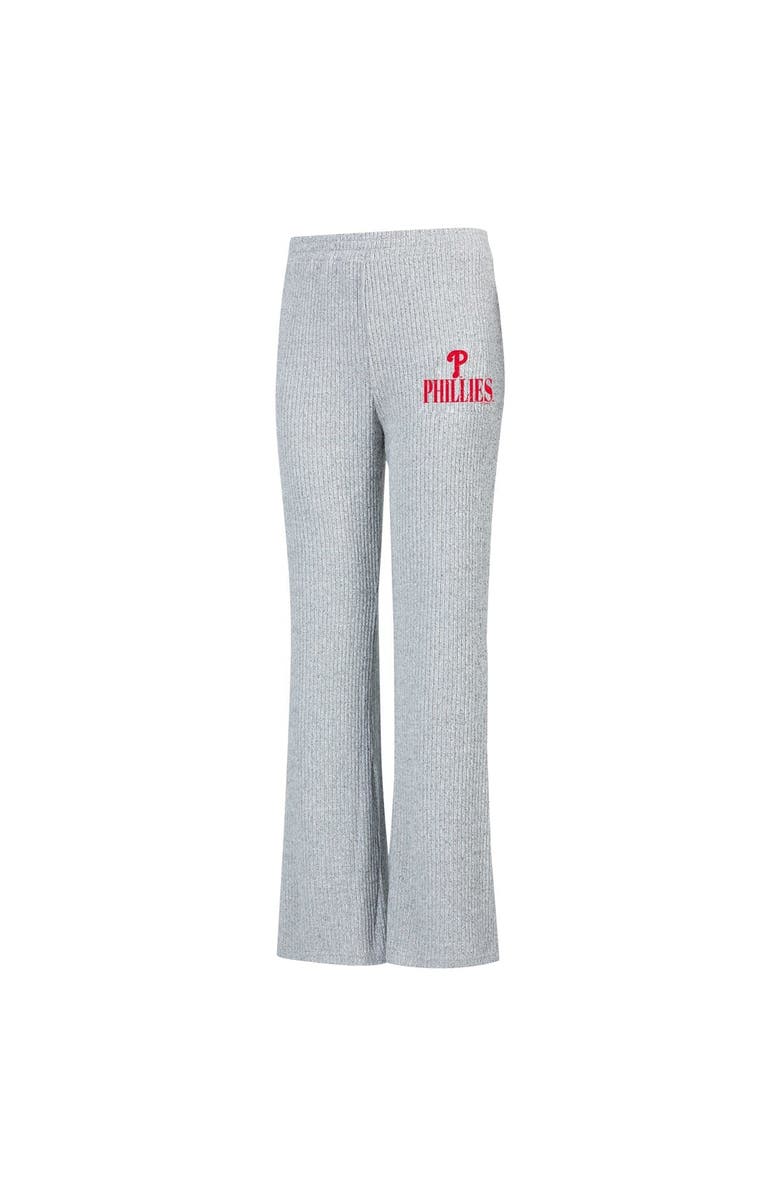 CONCEPTS SPORT Women's Concepts Sport Gray Philadelphia Phillies Juniper Rib Knit Flare Sleep Pants, Alternate, color, Gray