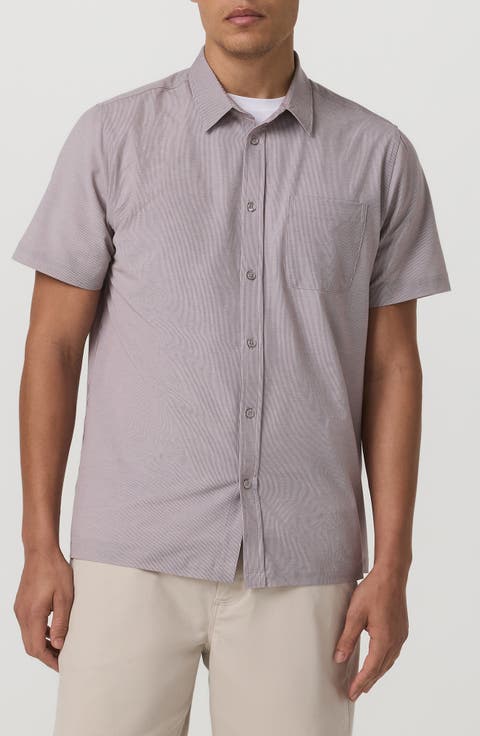 Short Sleeve Bridge Button-Up Shirt