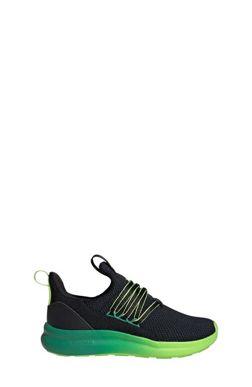 Adidas Originals Adidas Kids' Lite Racer Adapt 7.0 Slip-on Sneaker In Black/green/solar Slime