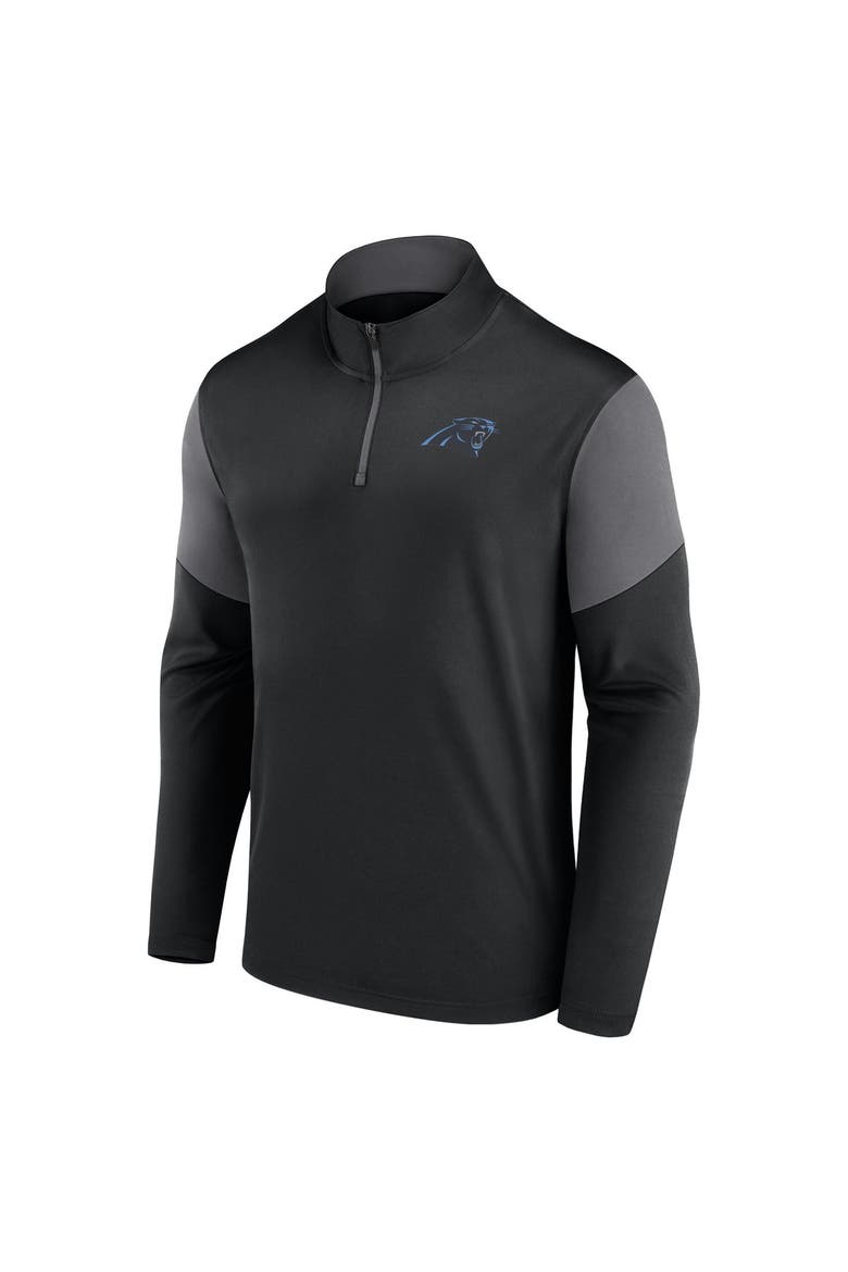 Men's Fanatics Black Carolina Panthers Primary Quarter-Zip Pullover, Alternate, color, Black