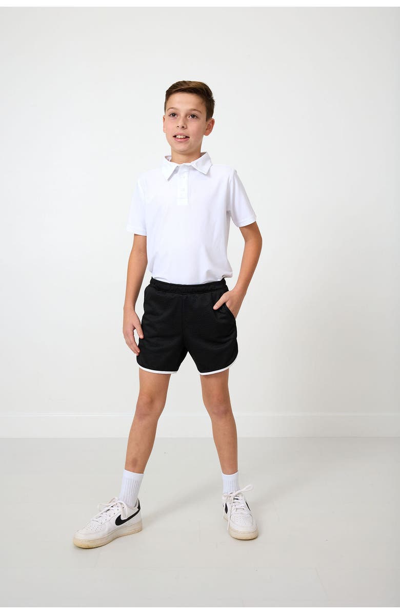 Courtside Kids Retro Mesh Super Short, Alternate, color, Black