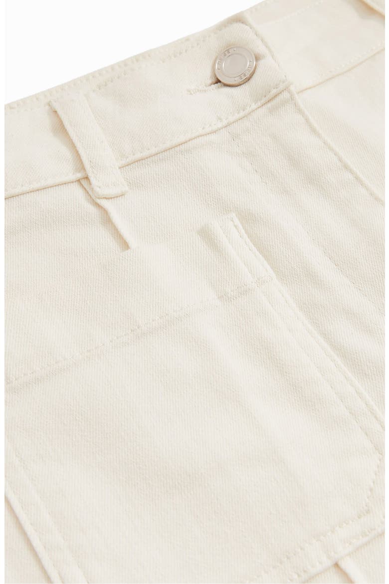 Sakura Pintuck Patch Pocket Wide Leg Jeans, Alternate, color, ECRU