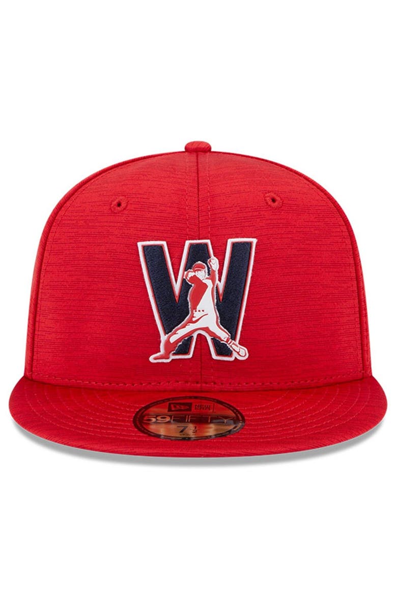 New Era Men's New Era Red Washington Nationals 2023 Clubhouse 59FIFTY Fitted Hat, Alternate, color, Red