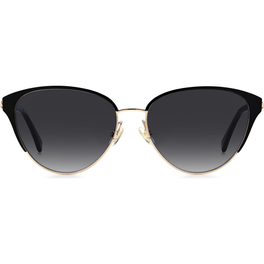 Kate Spade New York Ianna 56mm Gradient Cat Eye Sunglasses In Gold Black