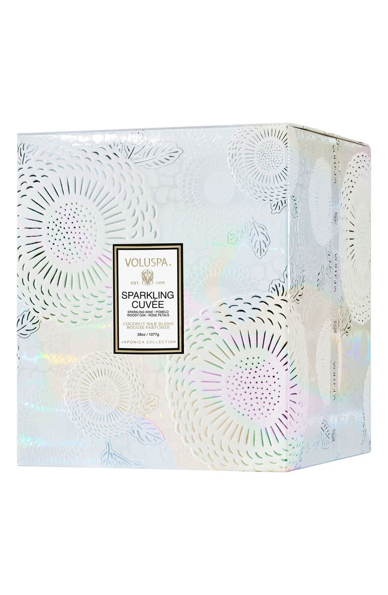 Voluspa Sparkling Cuvée Three-Wick Hearth Candle, Alternate, color, 